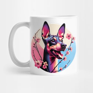 Xoloitzcuintli Joy in Spring with Cherry Blossoms and Flowers Mug